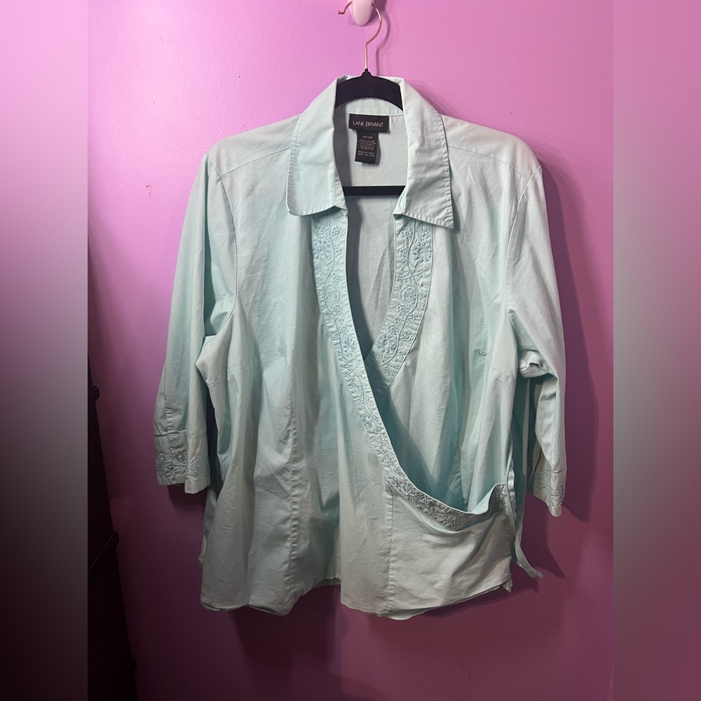 Lane Bryant Light Blue Blouse